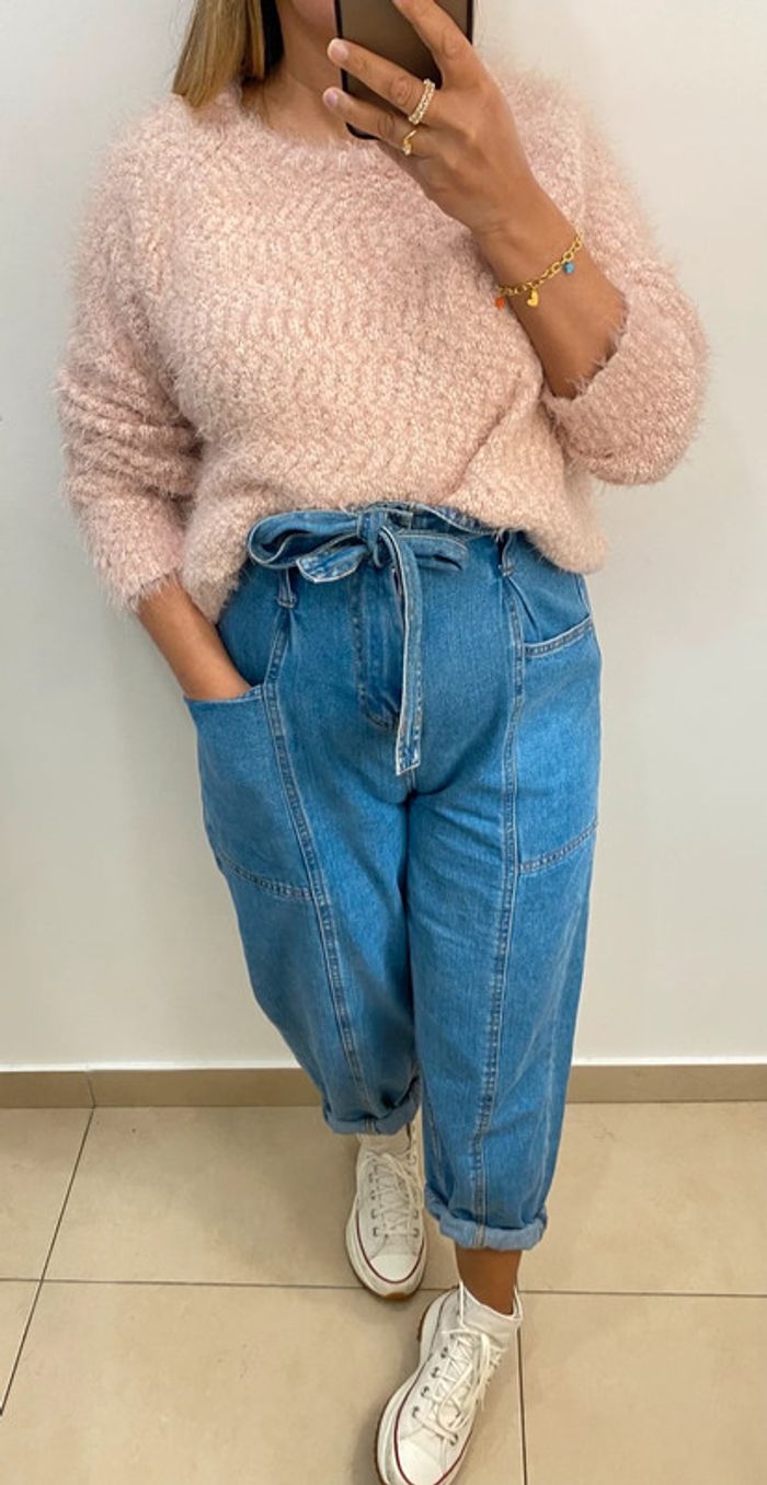 Superbe Pull Rose Duveteux Taille M - photo numéro 4