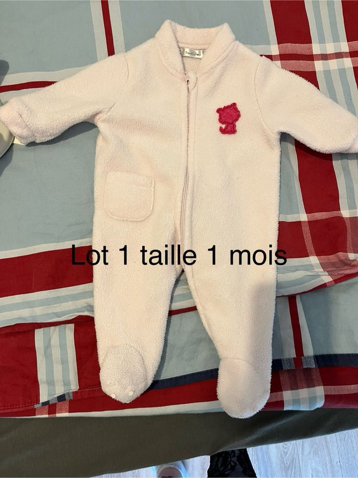 Lot de pyjama chaud bébé fille 1 mois - photo numéro 2