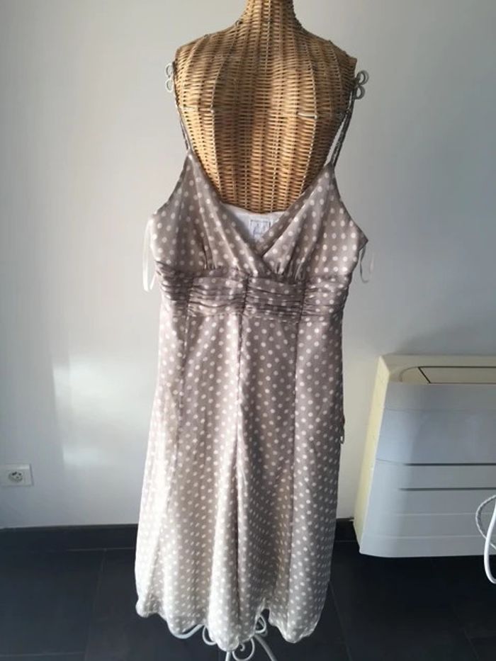 Robe Camaieu grise à pois blanc taille XS / S