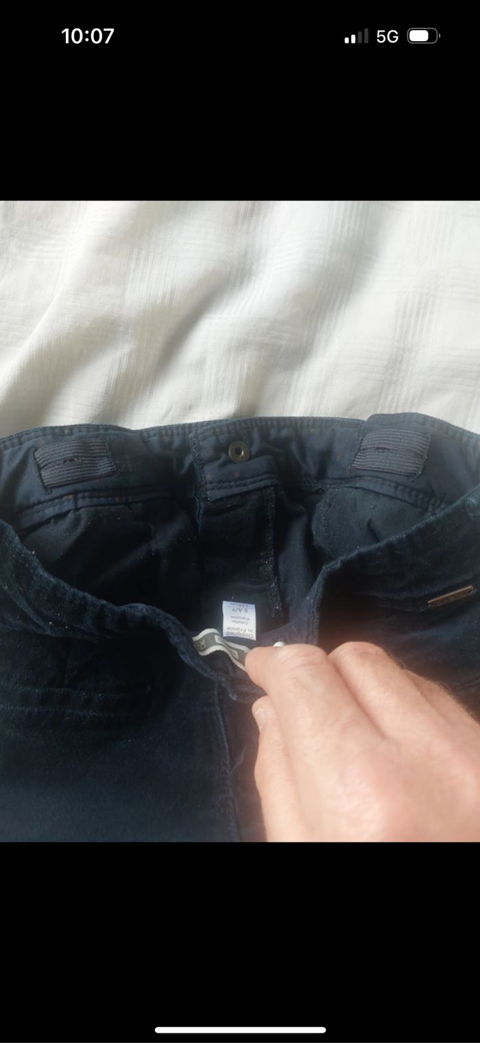 Short en velours marine fille Okaidi taille 8 ans - photo numéro 4