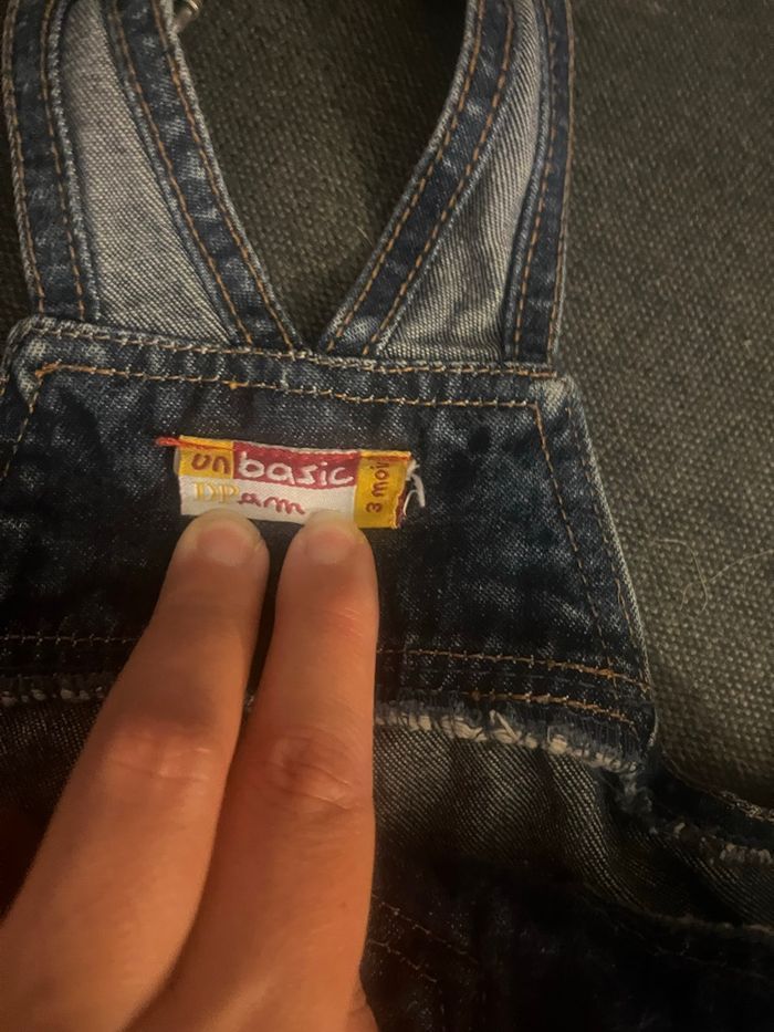 salopette jean dpam 3 mois bébé garçon Denim - photo numéro 3