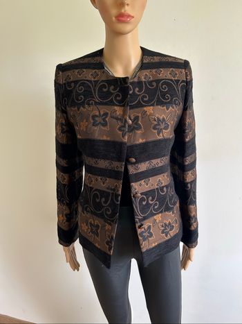 Veste noire et bronze Un Jour Ailleurs taille française 38 TBE