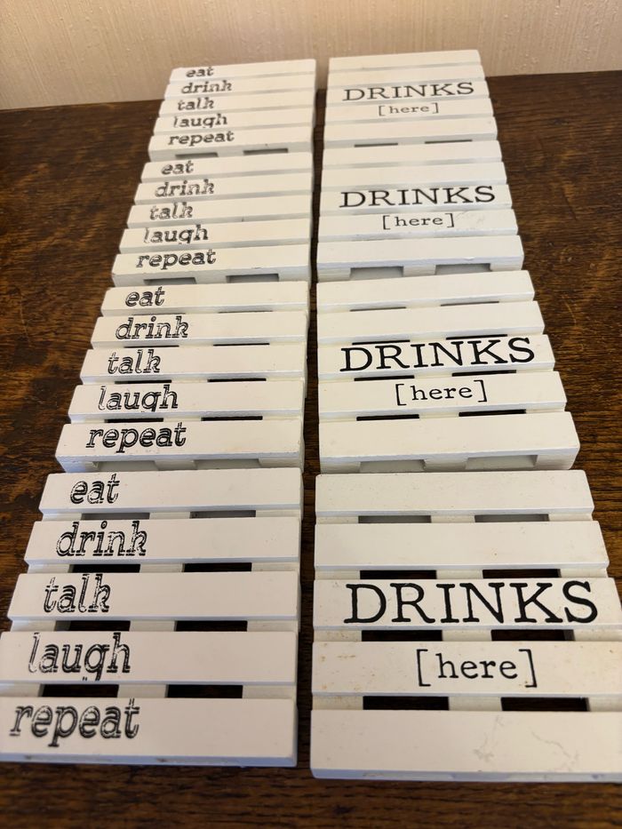 Lot de 8 Dessous de verre en forme de palette