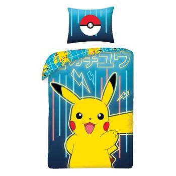 Housse de couette + Taie Pikachu - Pokémon - NEUF