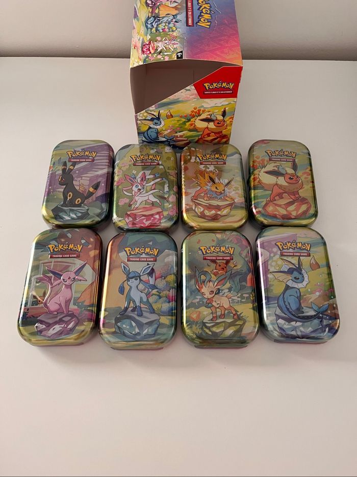 Pokemon Display de mini tins ev8.5 évolutions prismatiques non scellé - photo numéro 6
