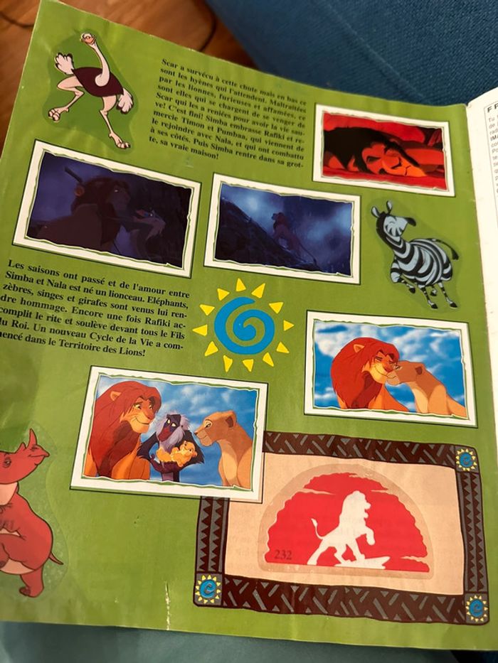 Album Panini ancien Disney Le Roi Lion complet stickers autocollants vintage - photo numéro 10