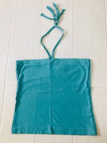 Mini haut dos nu bustier bleu turquoise 34 / 36