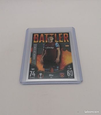 Carte Topps Match Attax 2023-24 BATTLER Aaron Cresswell n°107 WEST HAM UNITED FC