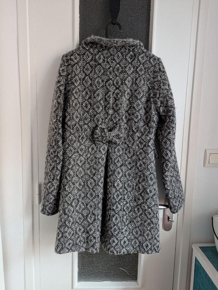 Manteau molly bracken en laine gris et noir à motif taille 36 - photo numéro 2