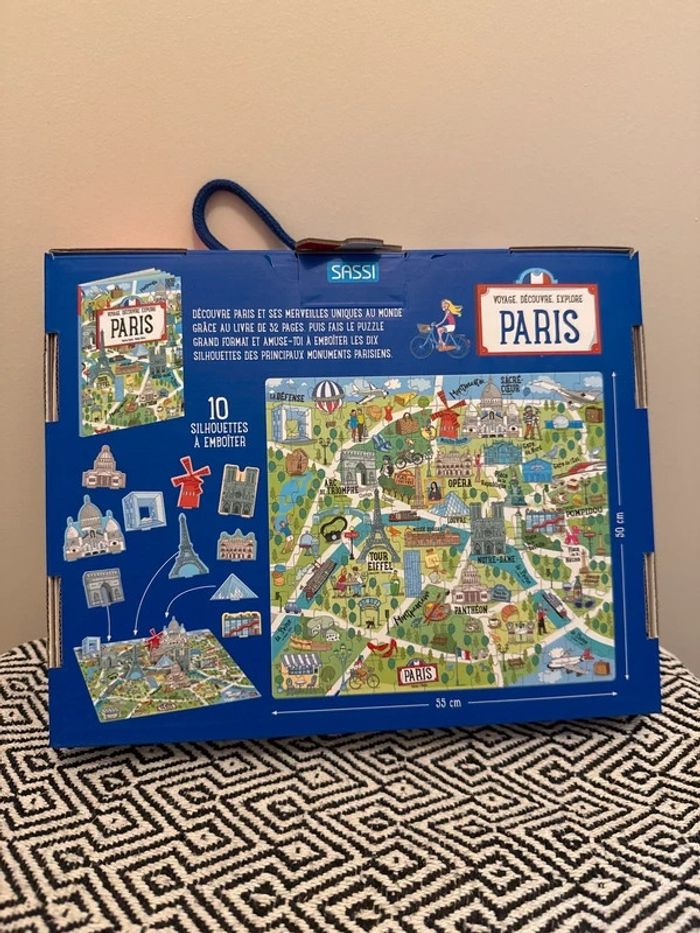 Sassi - Coffret éducatif Puzzle 140 pièces + Livre" Voyage, Découvre, Explore Paris" - photo numéro 2