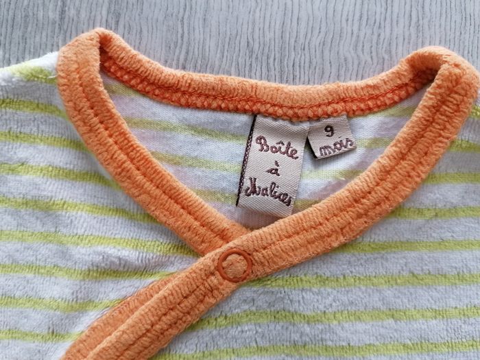 Pyjama rayé escargot mixte 9 mois - photo numéro 3