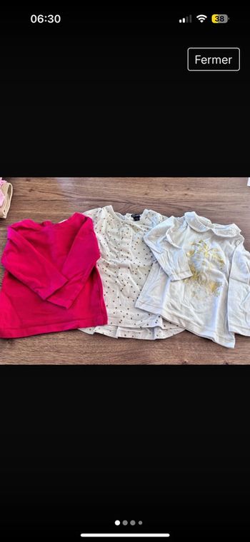 Lot de 3 t-shirts manches longues