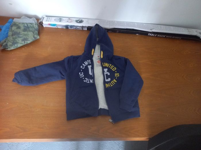 Gilet a capuche double sherpa