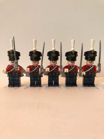 Figurine type lego 5 soldats Napoléoniens au sabre #jej662975armées