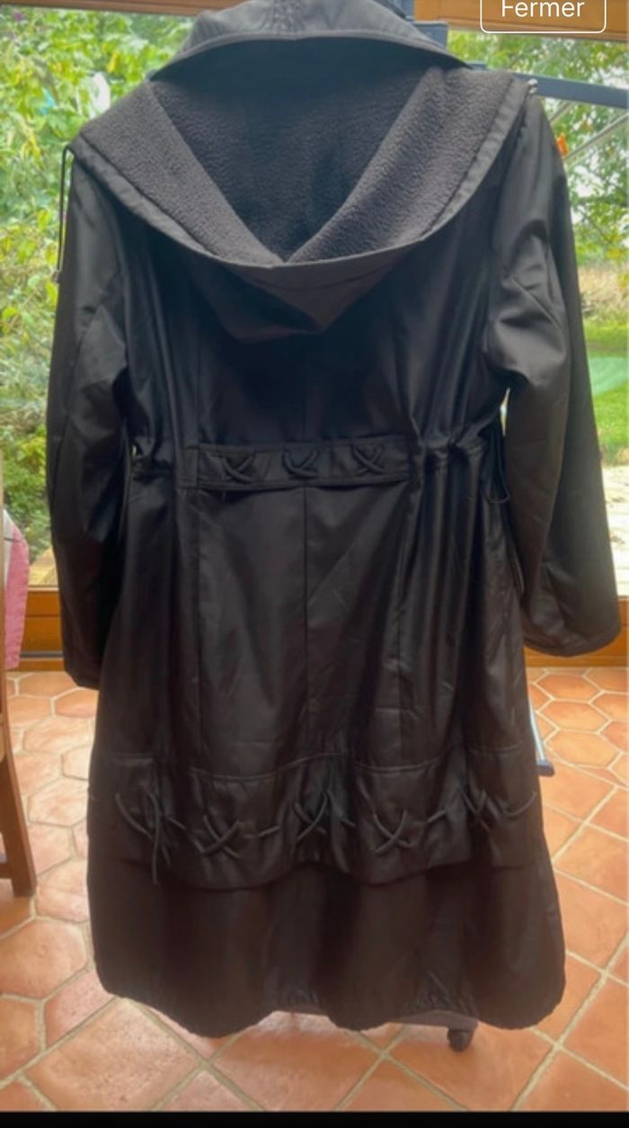 Manteau long marron femme doublé polaire chaud et élégant - photo numéro 2