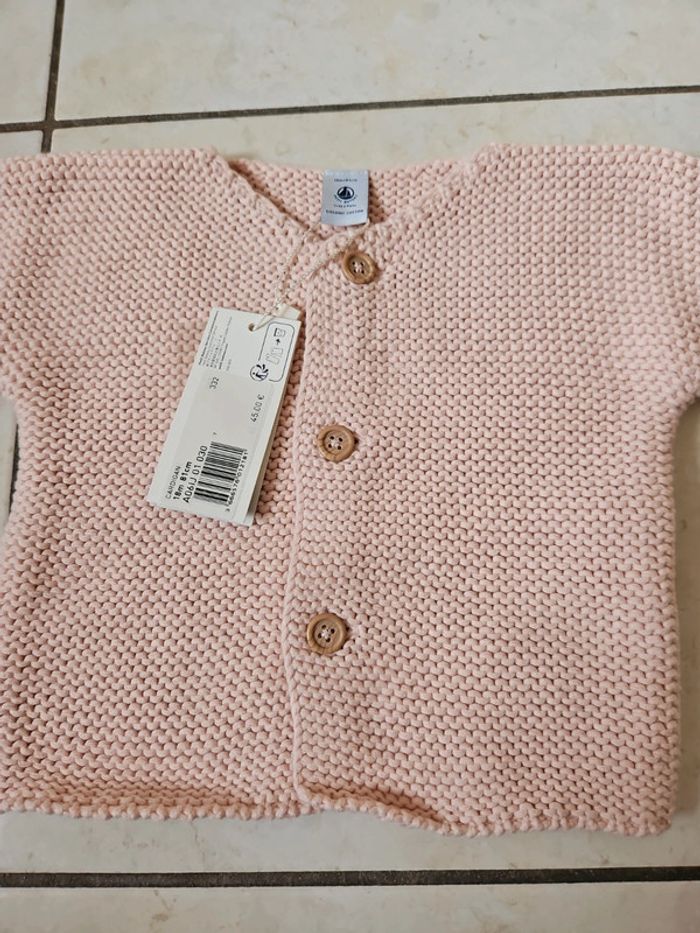 Gilet cardigan neuf petit bateau 18 mois - photo numéro 2