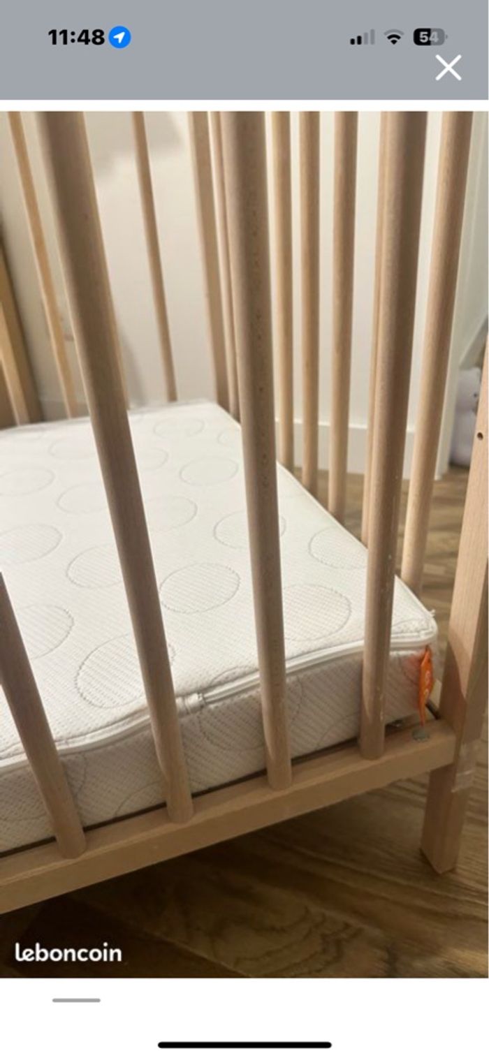 Lit Bebe Ikea + Matelas bebe EMMA - photo numéro 2