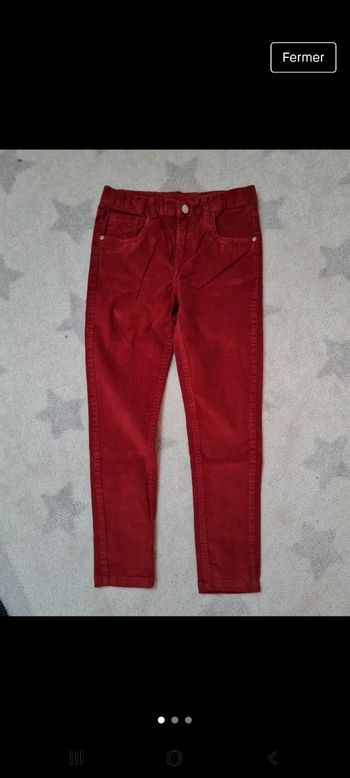 Pantalon velour neuf 10 ans