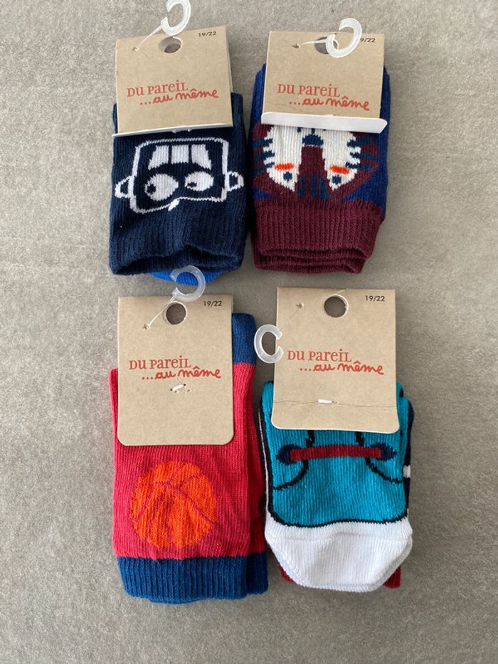 Lot de 4 paires de chaussettes bébé DPAM 19/22 neuves
