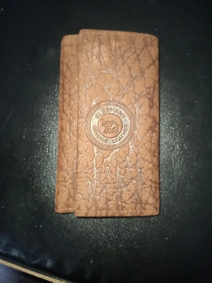 Pochette porte clefs en cuir