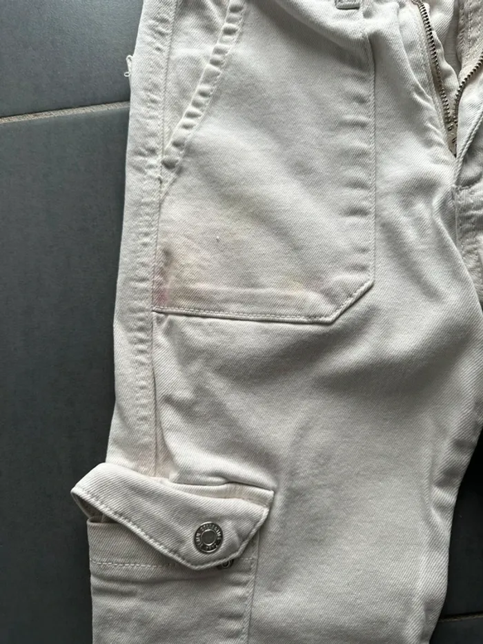Jean cargo fille Zara 10 ans beige - photo numéro 4