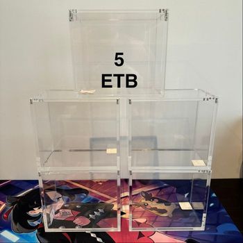 5 protections acryliques aimantées pour ETB Pokémon 