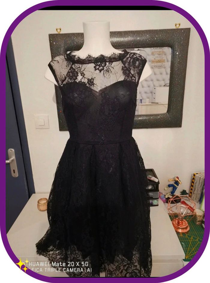 robe dentelle sabrina taille s noir - photo numéro 6