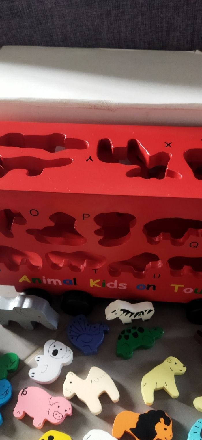 Bus alphabet en bois - photo numéro 3