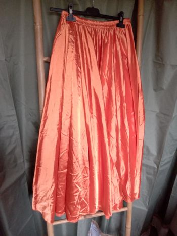 Jupe soleil danse orientale satin orange