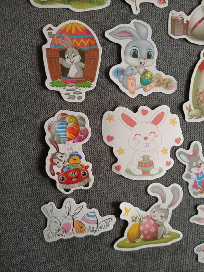 Autocollants de Pâques oeufs et lapins - photo numéro 3