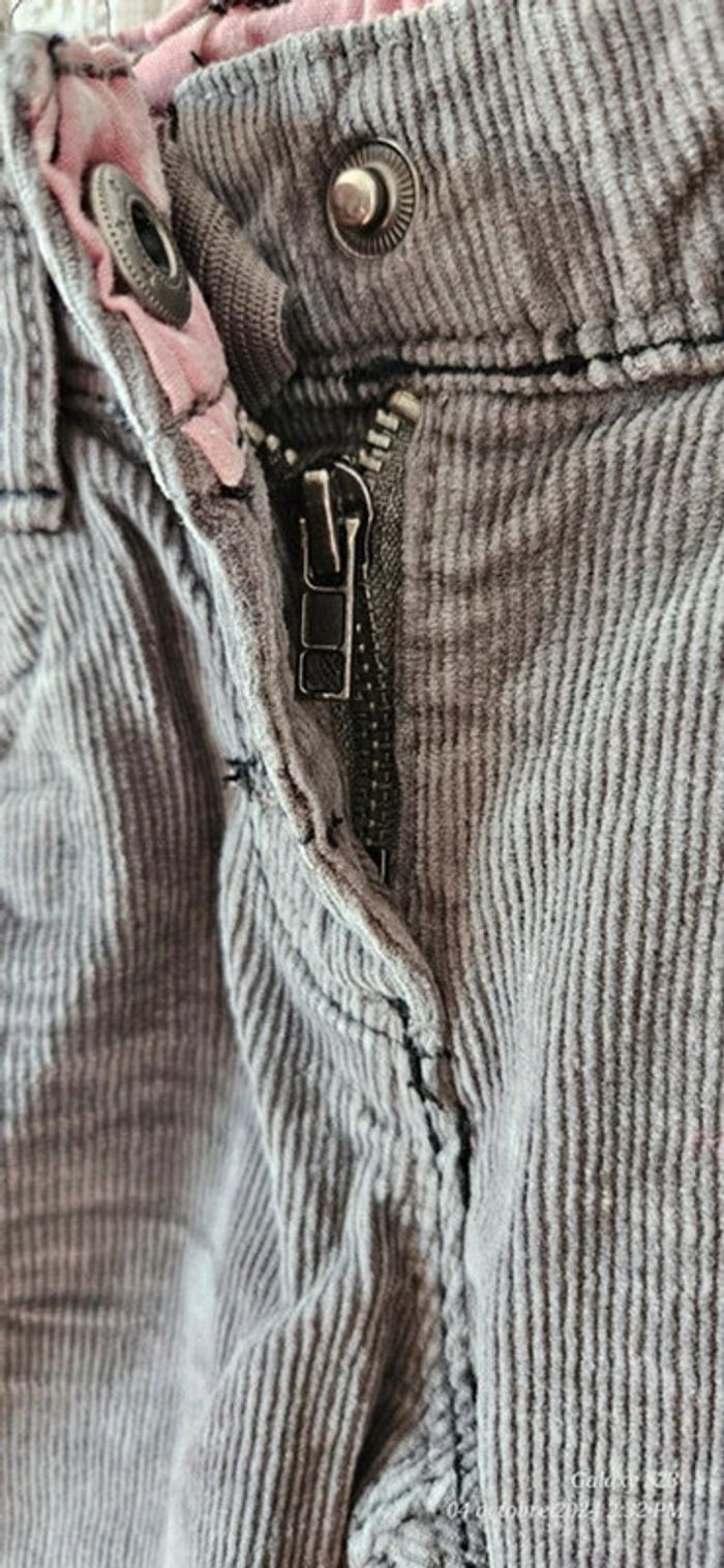 Pantalon évasé velours côtelé 5A - photo numéro 4