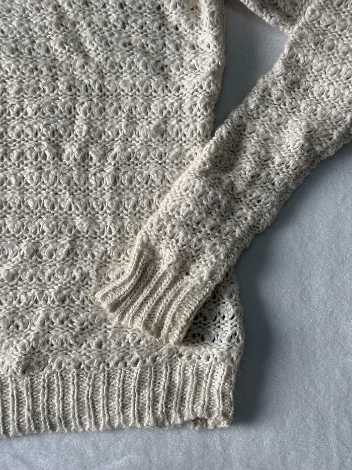 Pull sweat en maille ajouré Ralph Lauren blanc crème pour mixte taille XS - photo numéro 4