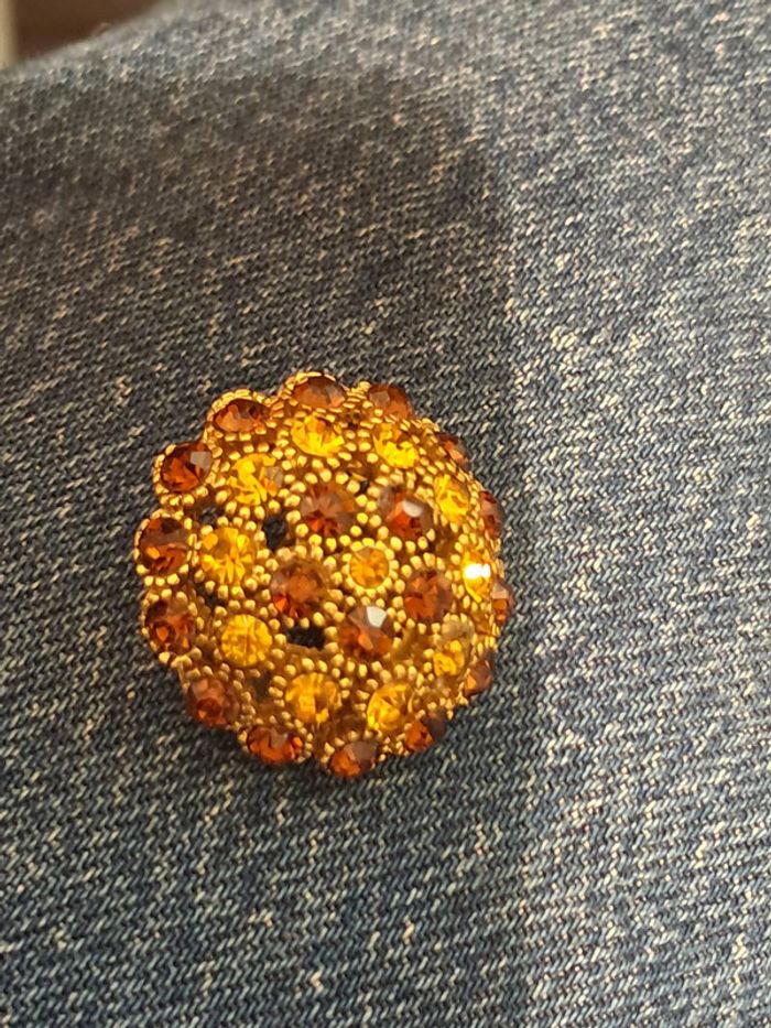 Broche vintage dome - photo numéro 3