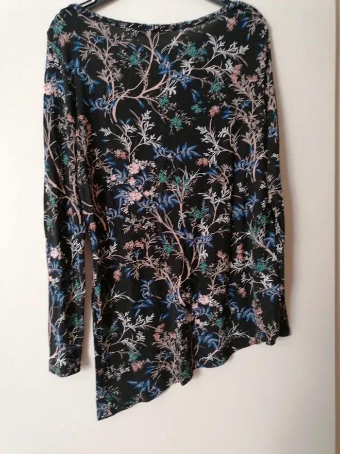 Tee-shirt long fleurs Promod T.M - photo numéro 3