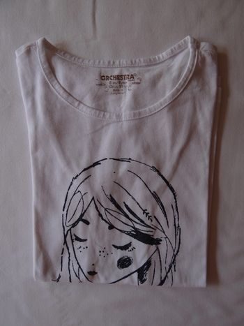 haut blanc imprimé 8ans