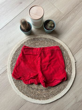 Short rouge velours 18 mois Jacadi