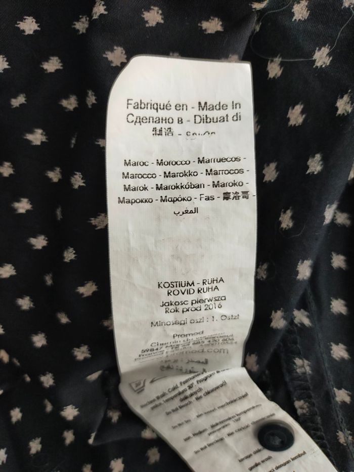 Robe noire à motifs – Promod – Taille 36 - photo numéro 7