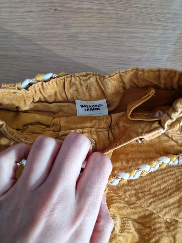 Pantalon velour moutarde tao - photo numéro 2