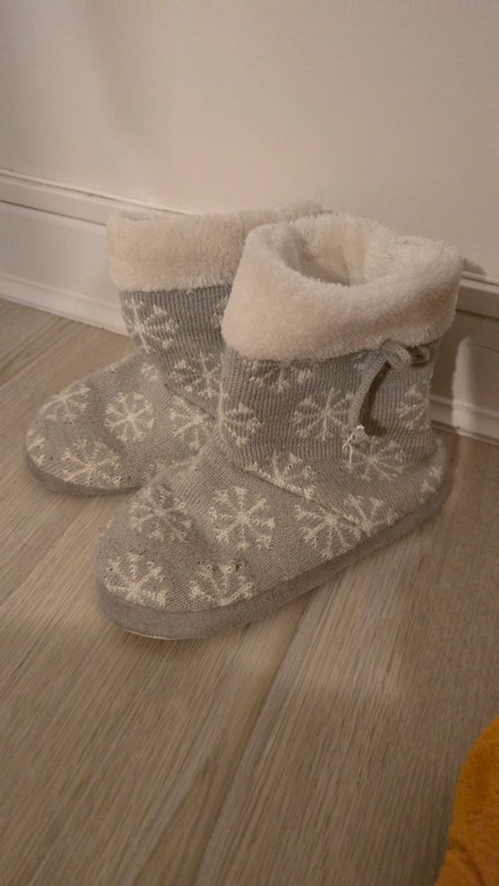 Chaussons bottines chauds