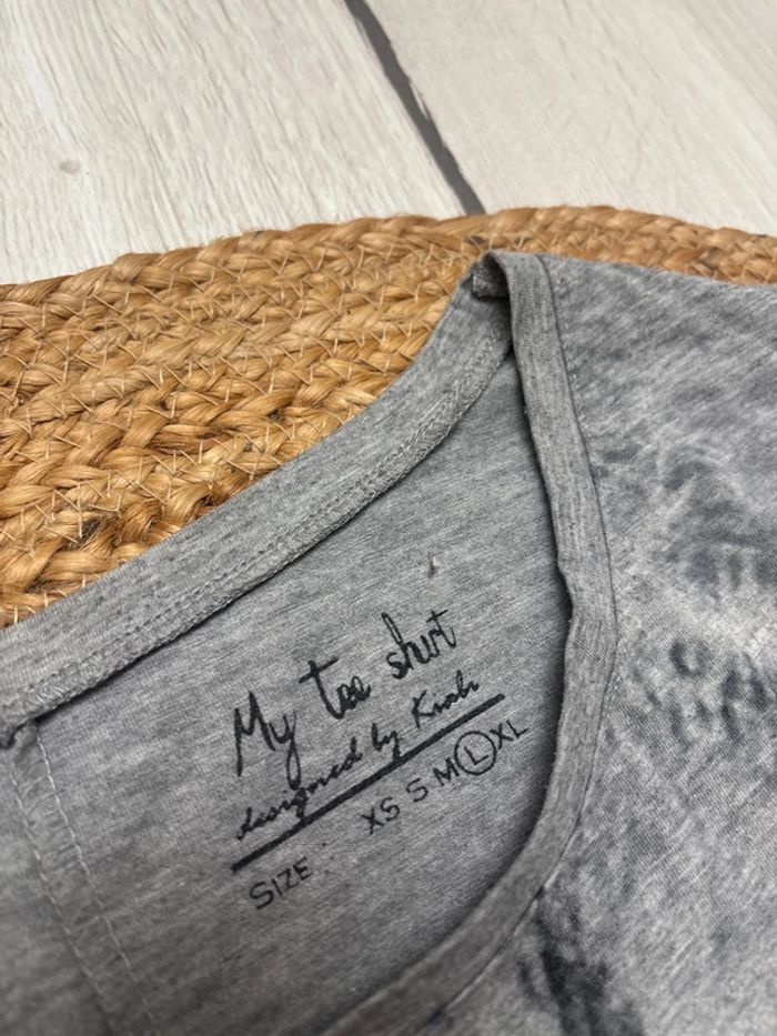 T shirt chat manche 3-4 - photo numéro 3