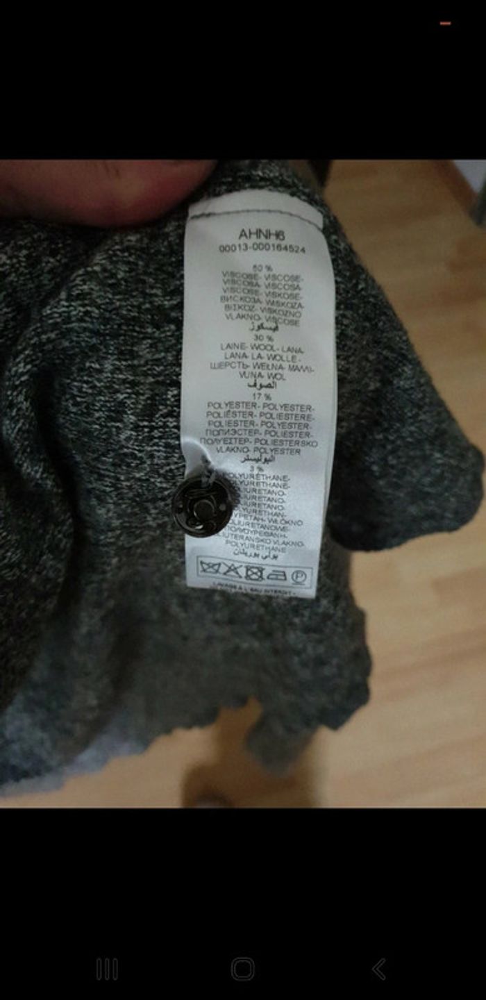 Poncho "Naf Naf" gris moucheté - photo numéro 4