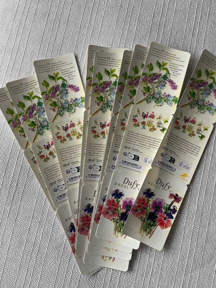 Lot 10 carnets de 12 timbres postal