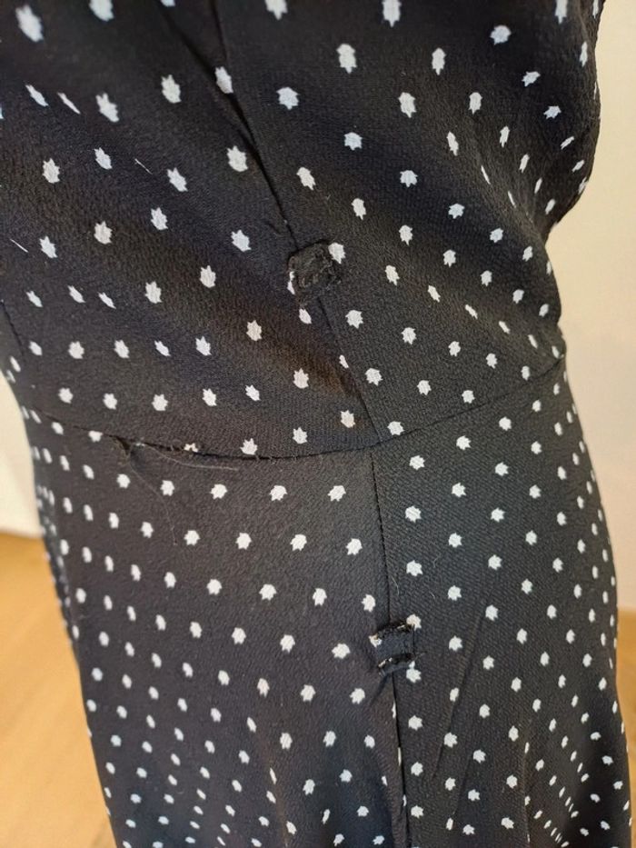 Robe noire légère à motifs Unique 21 taille S 36 - photo numéro 6