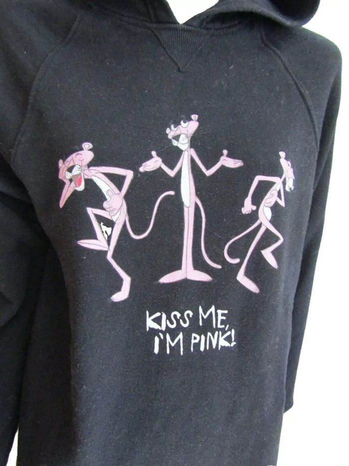 sweat long a capuche dessin devant marque zara pink panther taille indiquée 12-14 ans - photo numéro 3