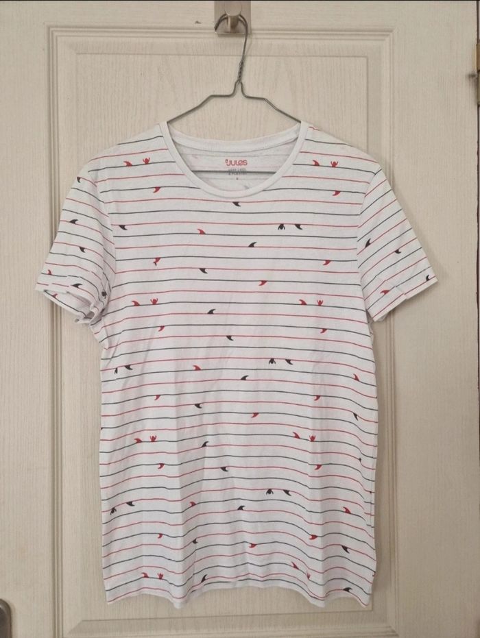 Tee-shirt blanc à motifs homme Jules taille S/36 - photo numéro 2