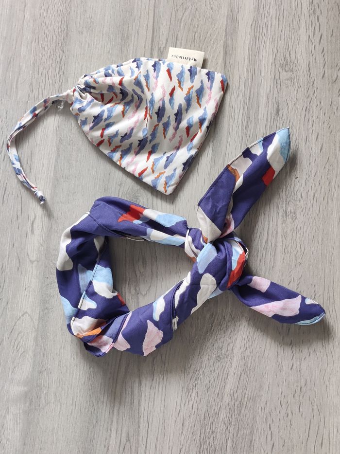 Foulard coloré My little box + sachet tissu assortit - photo numéro 3