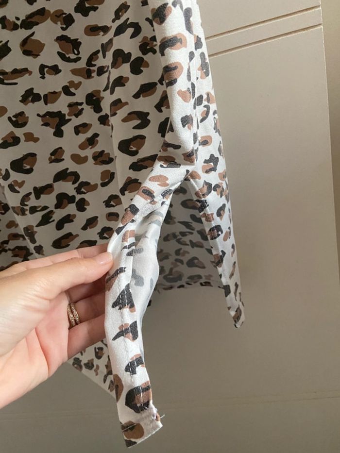 Robe longue fendue sur le côté loepard - photo numéro 2