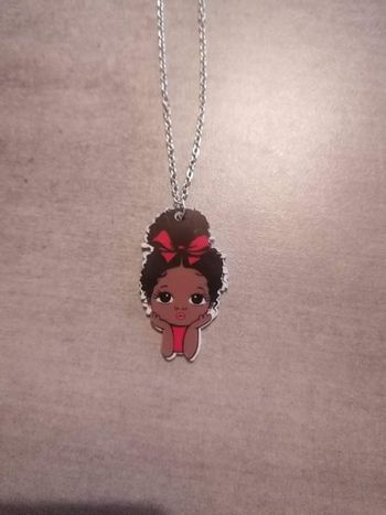 Collier argenté fille