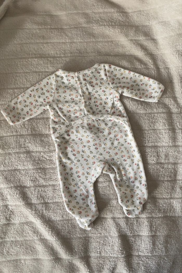 Pyjama velours à fleurs - photo numéro 3