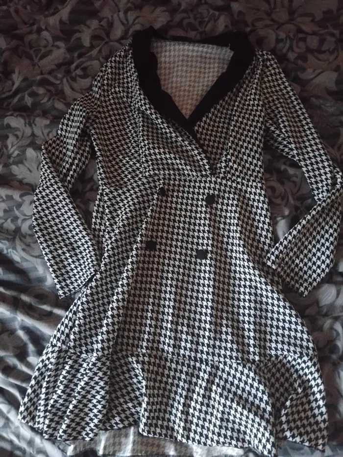 Robe à motif pieds de poule shein